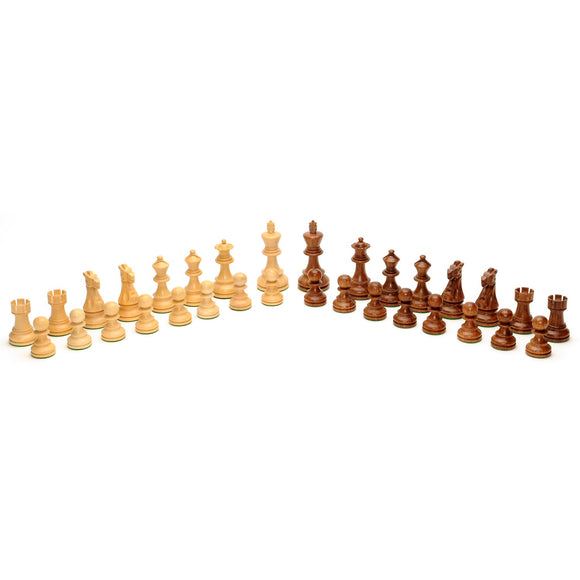 English Staunton Chessmen – Weighted & Handpolished Wood with 3.5 in. King - American Chess Equipment