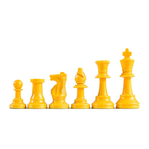 WE Games Staunton Tournament Chess Pieces in Assorted Colors - Plastic with 3.75 inch king - Half Set - American Chess Equipment