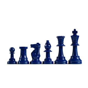 WE Games Staunton Tournament Chess Pieces in Assorted Colors - Plastic with 3.75 inch king - Half Set - American Chess Equipment