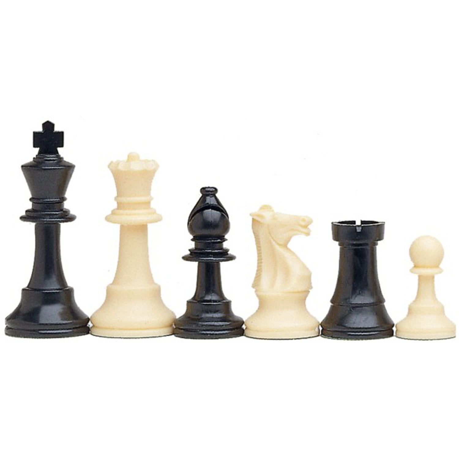 Best Value Staunton tournament chess pieces - black and cream