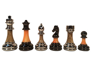 The Bobby Fischer® Series Metal & Acrylic Chess Pieces – 3.5 inch King - American Chess Equipment