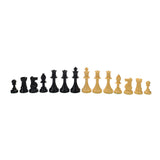 WE Games Classic Tournament Staunton Chessmen - Solid Black & Cream Plastic Set with 3.75 Inch King