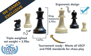 Bobby Fischer® Ultimate Chess Pieces with New and Improved Weighting System