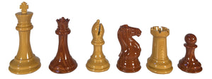 Wood Grain Spruce-Tek Chess Pieces with 4 1/8" King