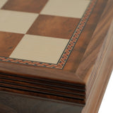 Deluxe Chess Board with Storage Drawers – Camphor Wood 19 in. - American Chess Equipment