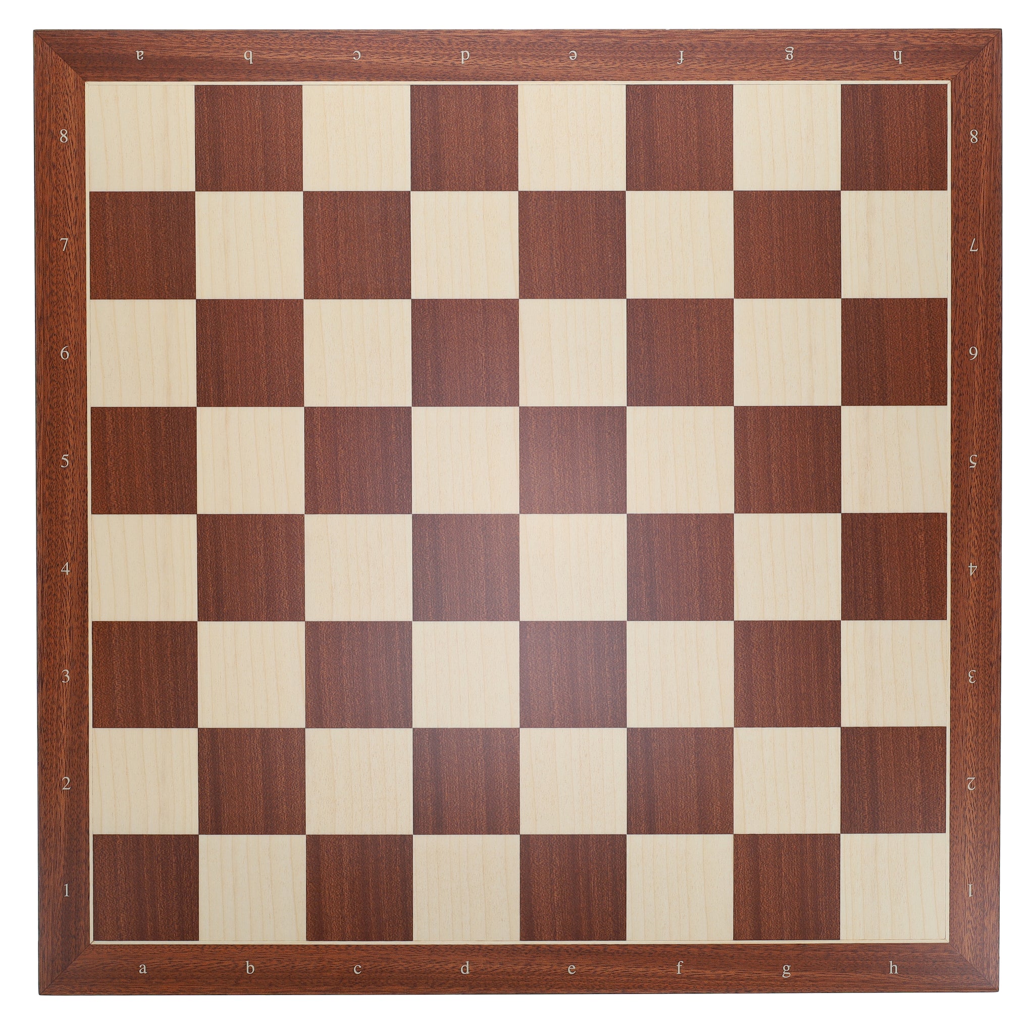 chess board mahogany with coordinates
