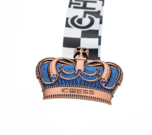King's Crown Ultimate Chess Medal - Gold, Silver, or Bronze
