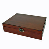 WE Games Old World Wooden Treasure Box with Brass Latch - American Chess Equipment