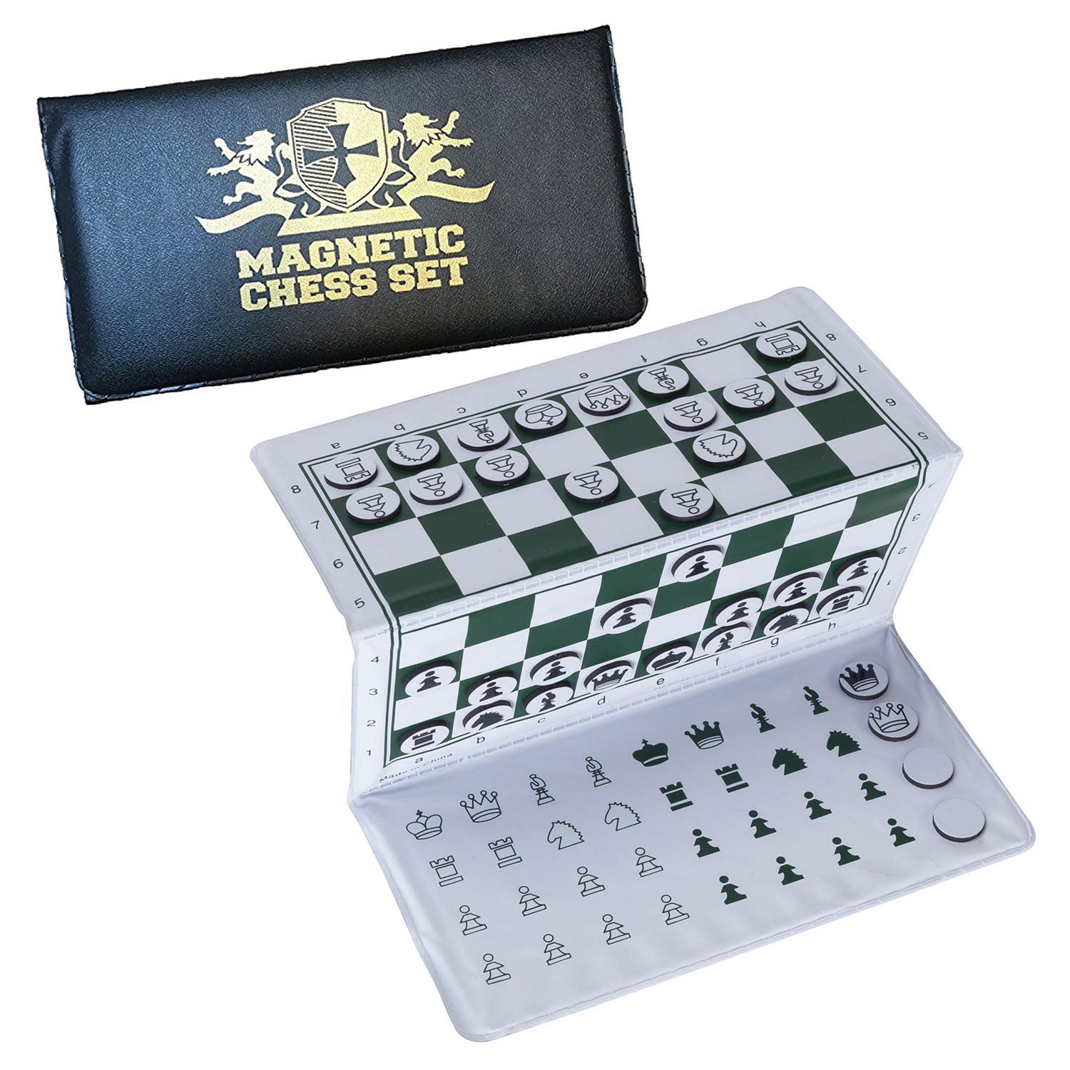 THE WILSWANK 10 x 10 Inch Premium Foldable Magnetic Chess Set with Free  Chess Bag and Strategy Guide Book (How to Play Chess)
