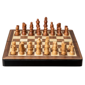 WE Games Travel Wood Magnetic Chess Set – 8 Inch