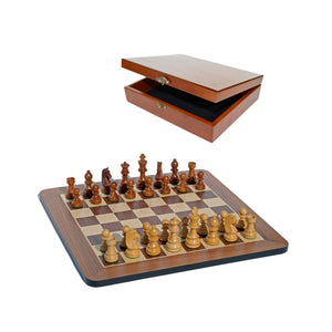 Grand Staunton Chess Set & Wooden Box – Tournament Size Weighted Pieces & Walnut Board – 19 in. - American Chess Equipment