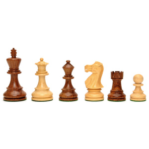 Grand English Style Chess Set – Weighted Pieces & Walnut Root Wood Board 19 in. - American Chess Equipment