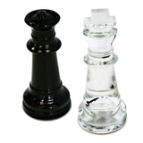 Black and Clear Glass Chess Set - American Chess Equipment