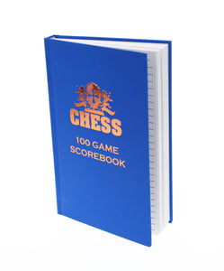 WE Games Hardcover Chess Scorebook & Notation Pad - Soft Touch - Blue