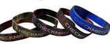 Silicone Checkmate Wristbands - 25 Pack - Assorted Colors Available