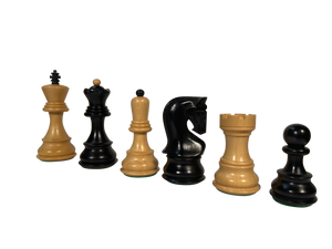 Zagreb Chess Pieces - Ebonized/Boxwood - 3.75" King - In Stock!