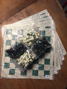 6 School Club Chess Packages -  Pieces, Boards, and 1 slotted demo board - American Chess Equipment