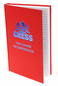 WE Games Hardcover Chess Scorebook & Notation Pad - Soft Touch - Red