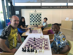 WE Games Classic Tournament Staunton Chessmen - Heavy Weighted Black & Cream Plastic Set with 3.75 Inch King - American Chess Equipment