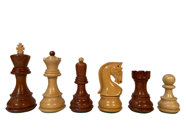 French Staunton Acacia/Boxwood 3 chess pieces - online chess shop