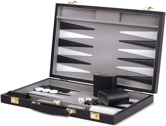 WE Games Black Backgammon Set – 14.75 inches