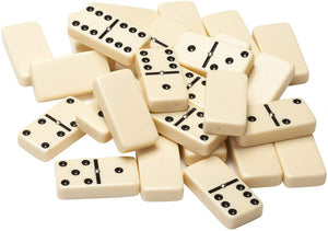 Double Six Dominoes with Spinners – Ivory Tiles, Club Size